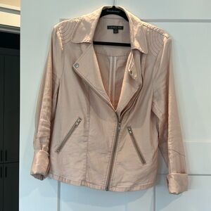 Light pink Moto jacket lightweight excellent condition bought at Evereve store